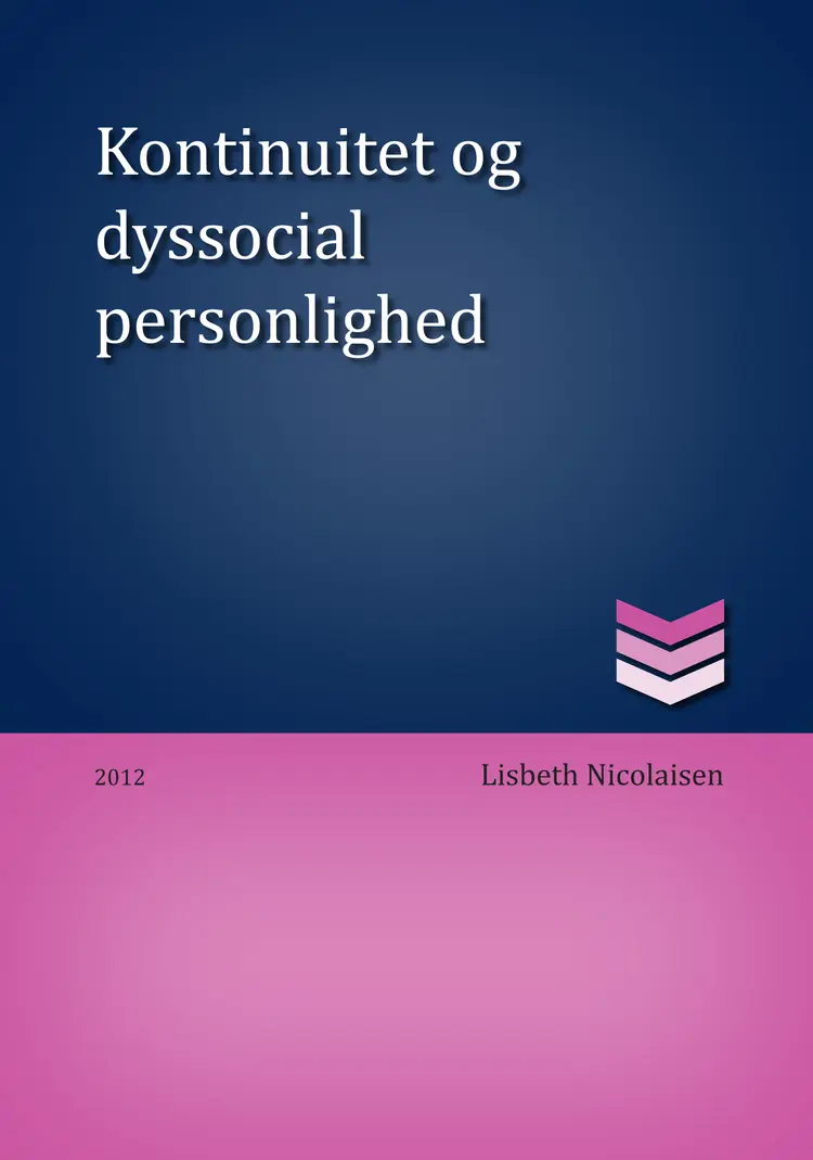 Kontinuitet og dyssocial personlighed af Lisbeth Nicolaisen