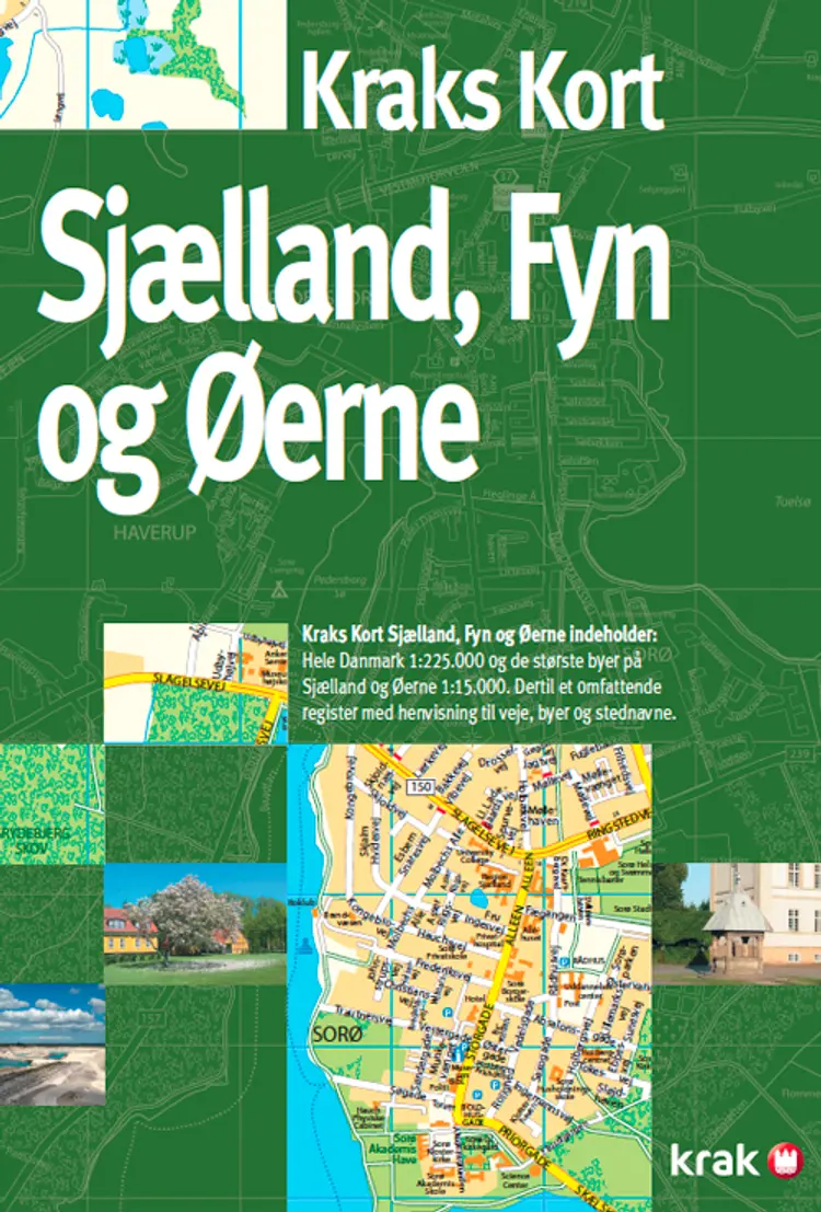 Kraks Kort Sjælland, Fyn og Øerne 