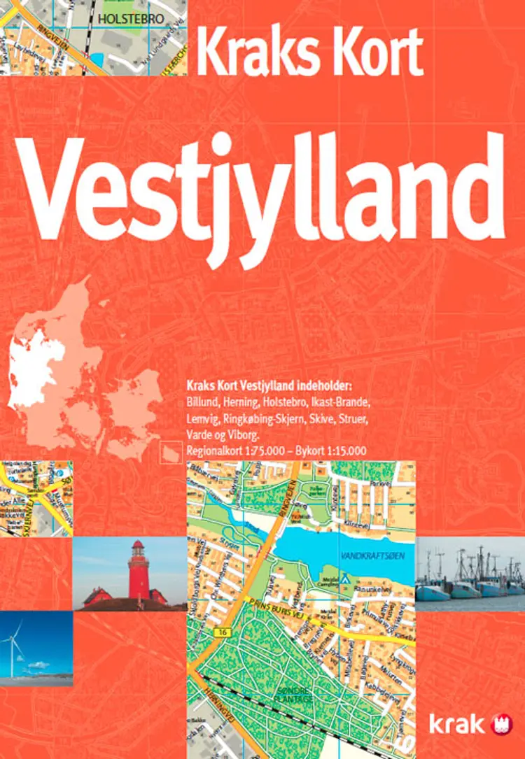 Kraks kort Vestjylland af .