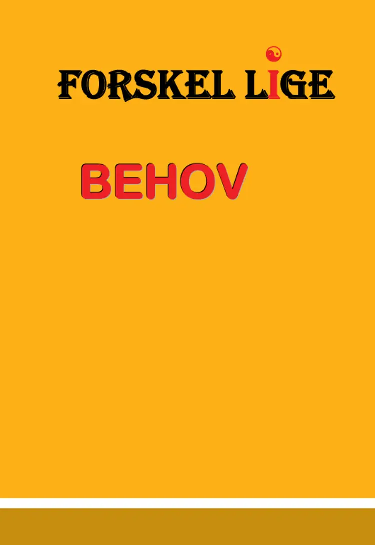 Forskellige behov af Ana Telling