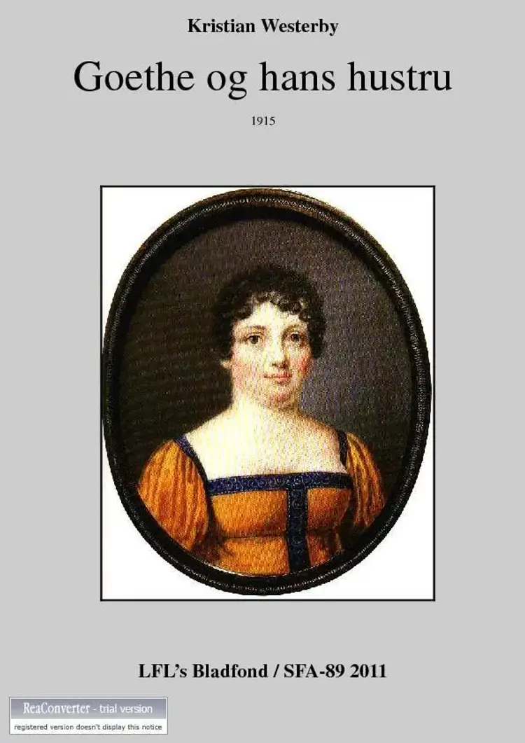 Goethe og hans hustru af Kristian Westerby