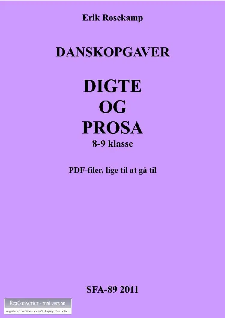 Danskopgaver, digte og prosa af Erik Rosekamp