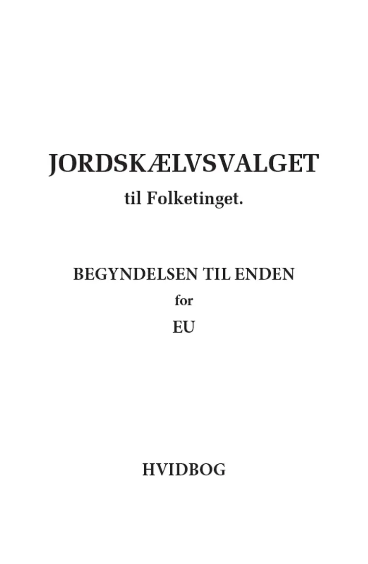 Jordskælvsvalget til Folketinget af Ole Hen