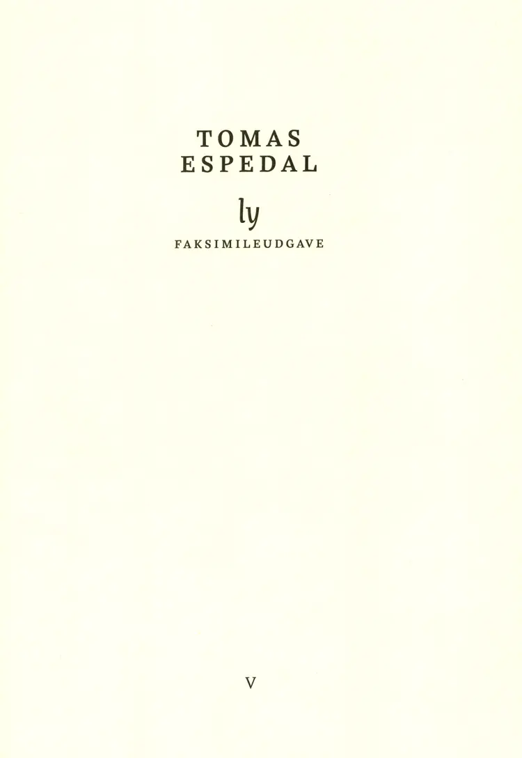 Ly af Tomas Espedal