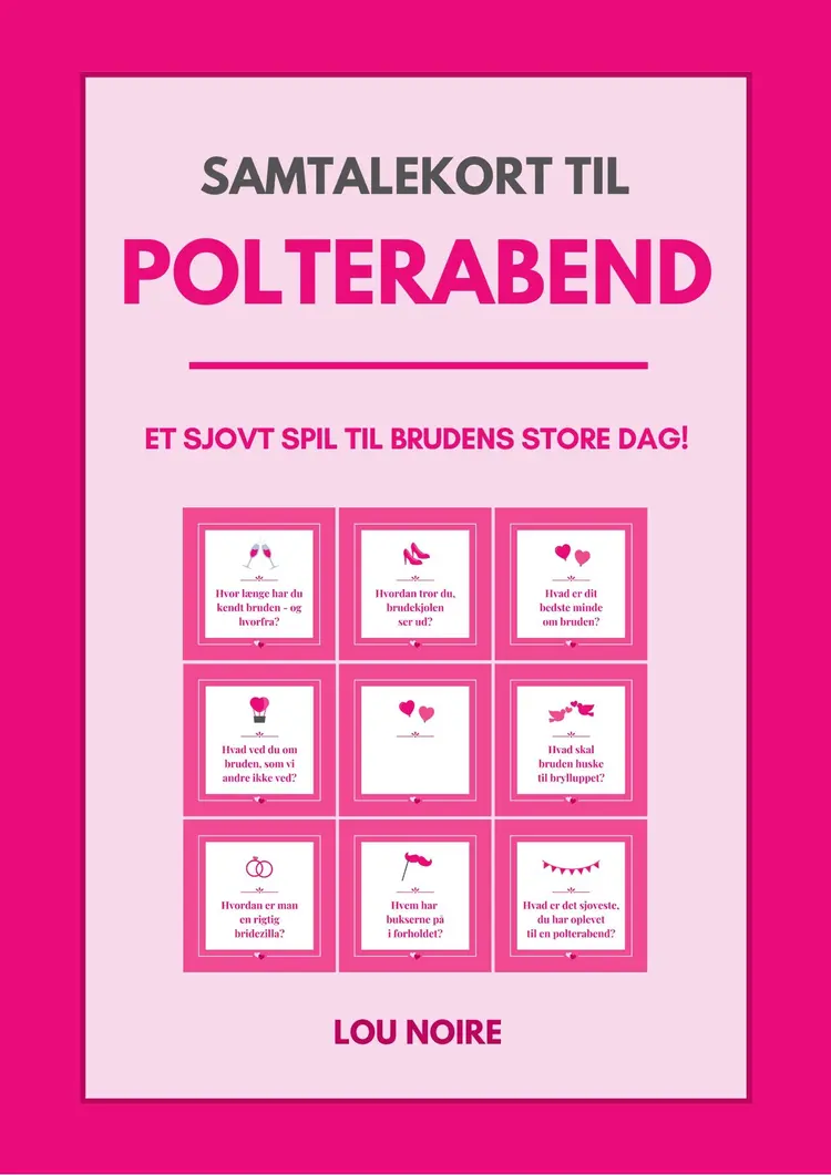 Samtalekort til polterabend af Lou Noire