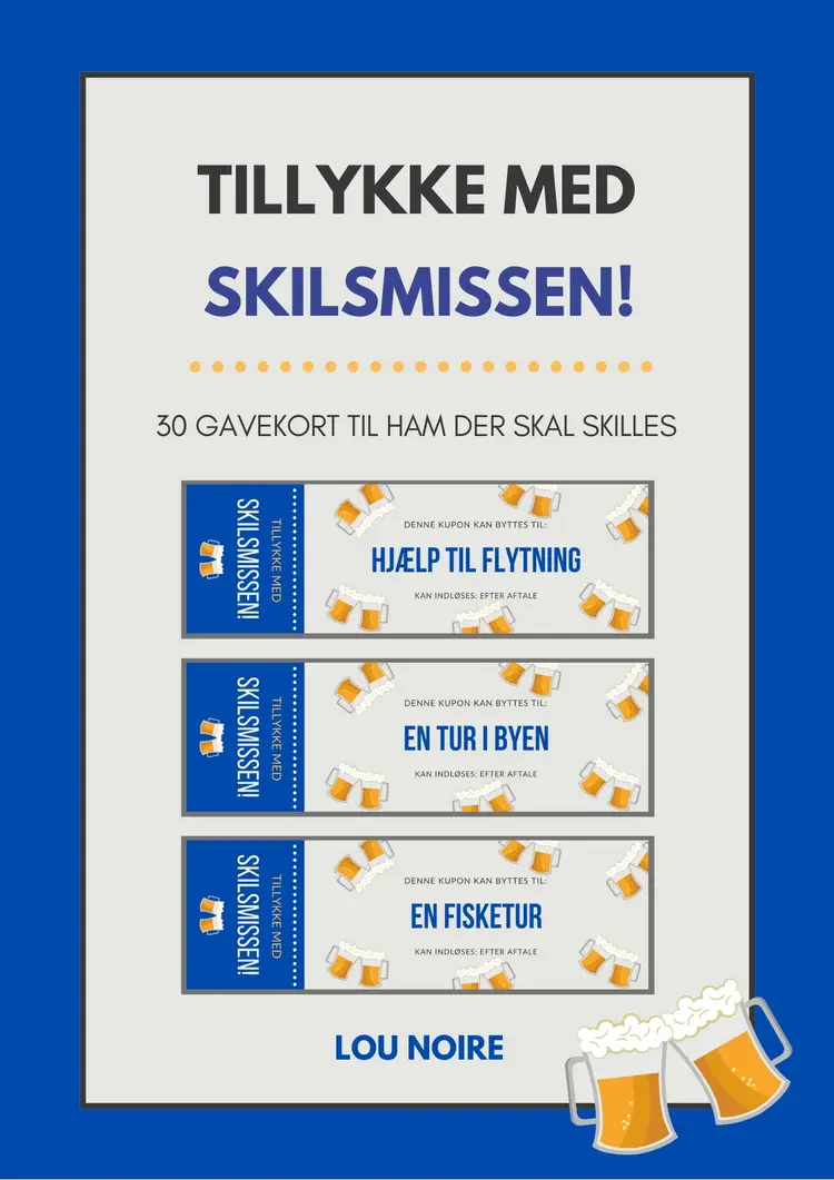 Tillykke med skilsmissen! - blå af Lou Noire