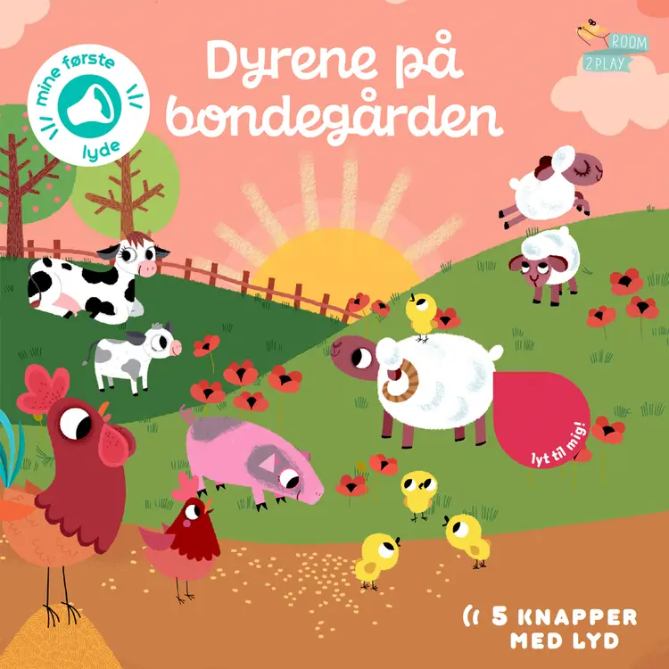 Pegebog med lyd - Dyrene på bondegården af Amandine Notaert