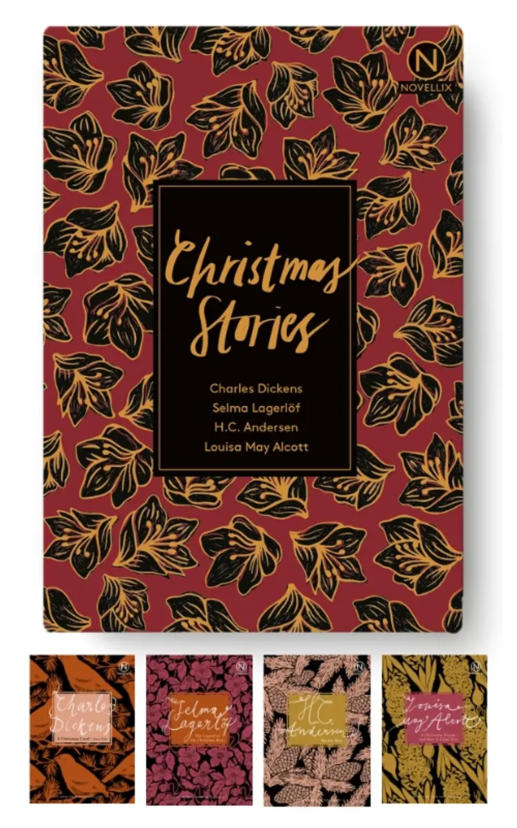 Box with four Christmas stories af Charles Dickens