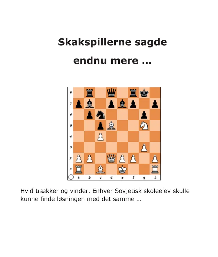 Skakspillerne sagde endnu mere af Henrik Mortensen