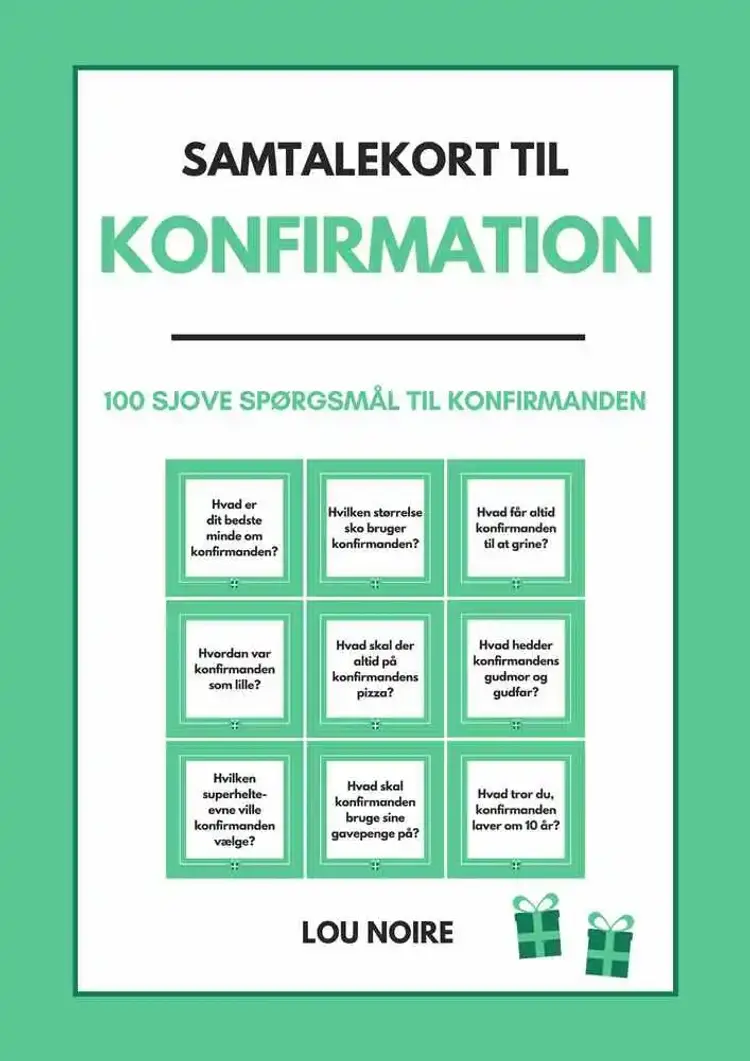 Samtalekort til konfirmation - grøn af Lou Noire