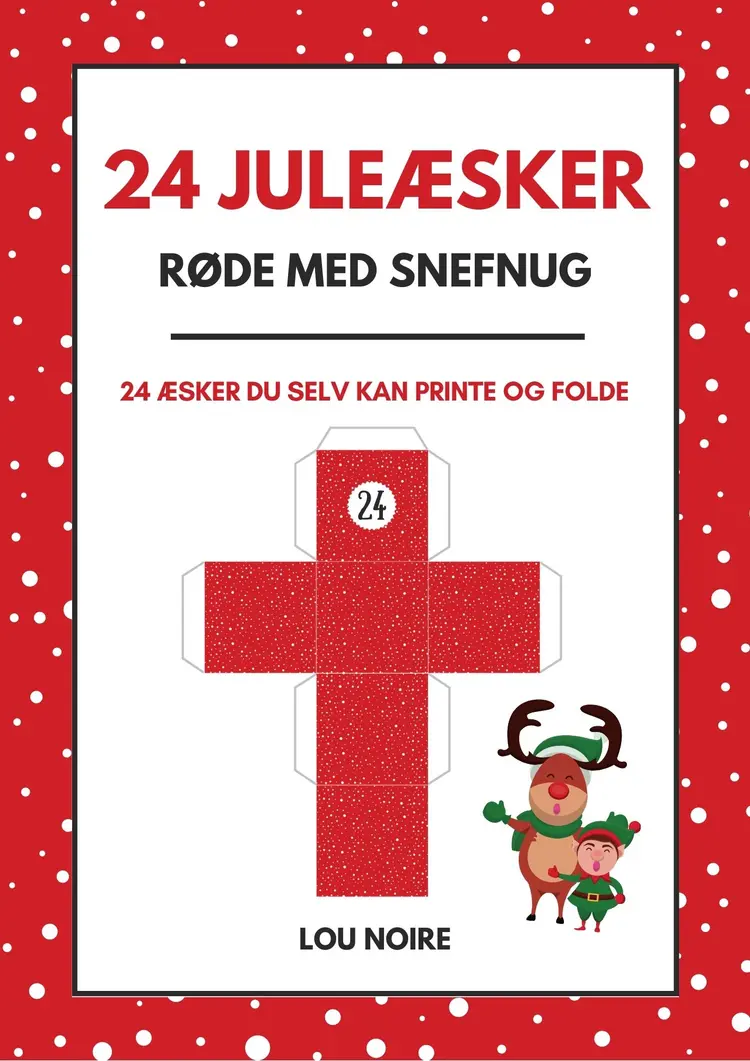 24 juleæsker - røde med snefnug af Lou Noire