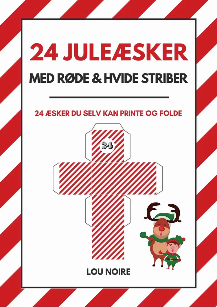 24 juleæsker - med røde & hvide striber af Lou Noire