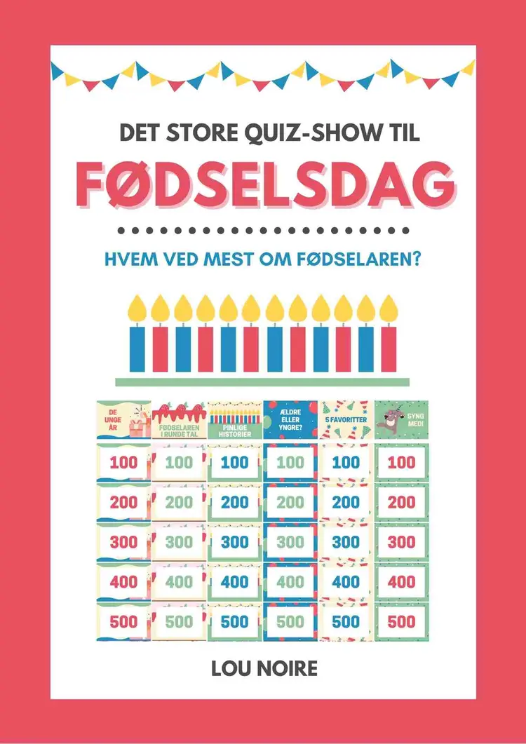 Det store quiz-show til fødselsdag af Lou Noire