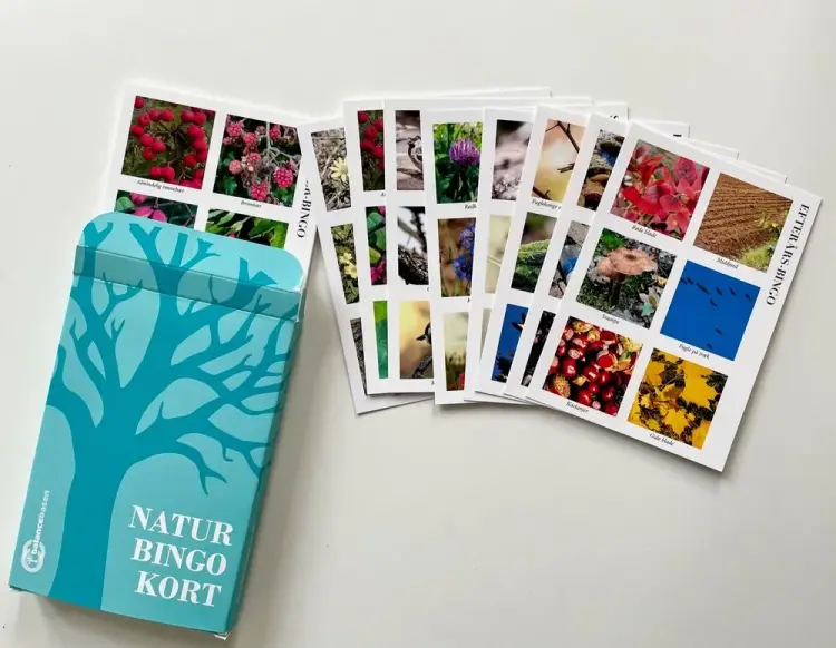 Natur-bingo-kort af Hanne Sonne Poulsen