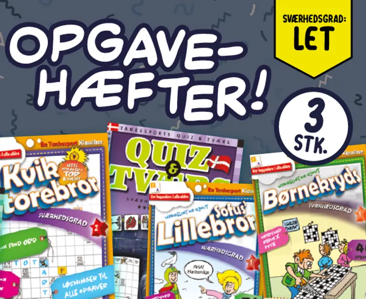 Krydsord, Sudoku og Find Ord Samleposer Sværhedsgrad: LET/A af Keesing/Tankesport