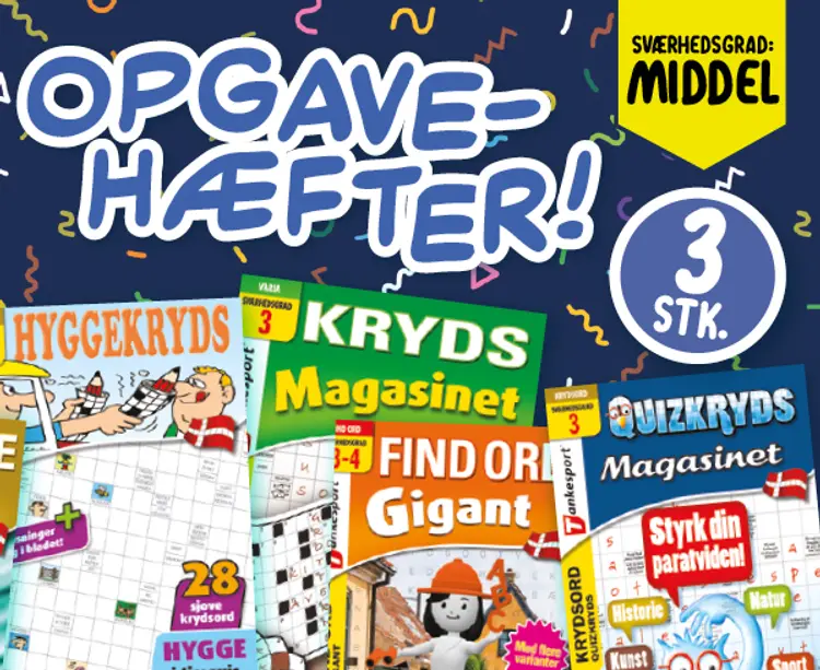 Krydsord, Sudoku og Find Ord Samleposer Sværhedsgrad: MELLEM/A af Keesing/Tankesport