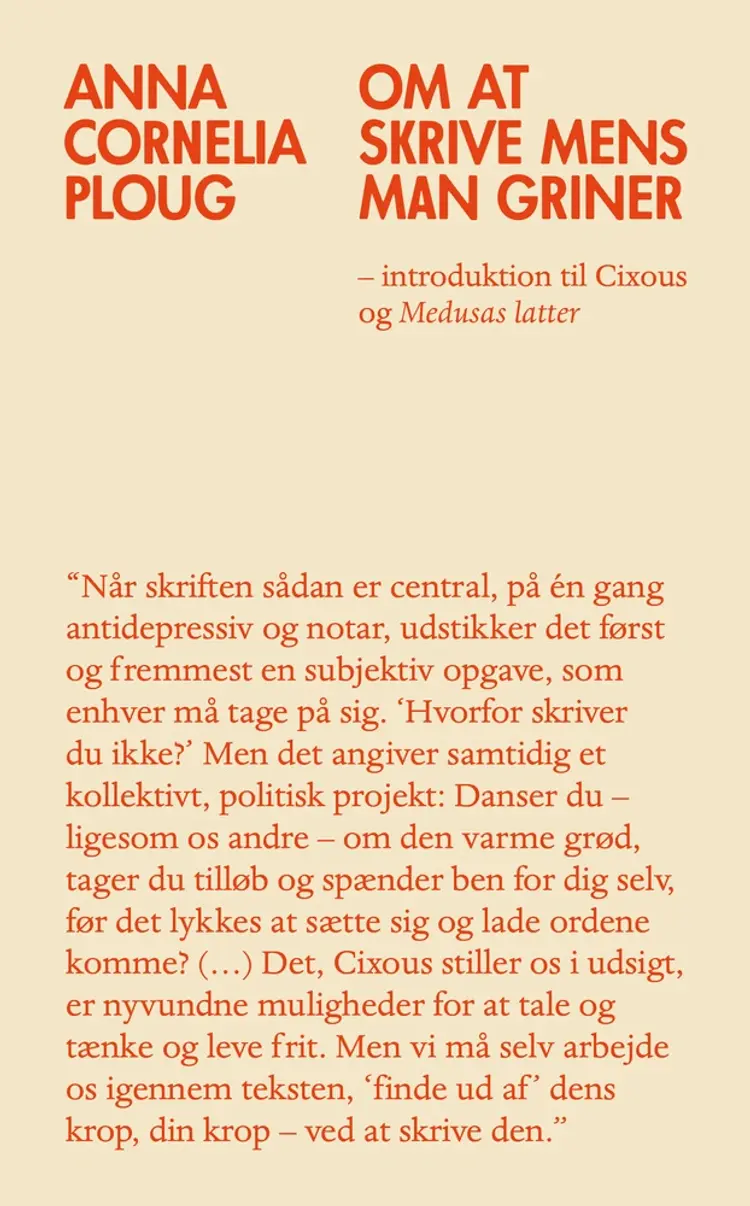 Om at skrive mens man griner af Anna Cornelia Ploug