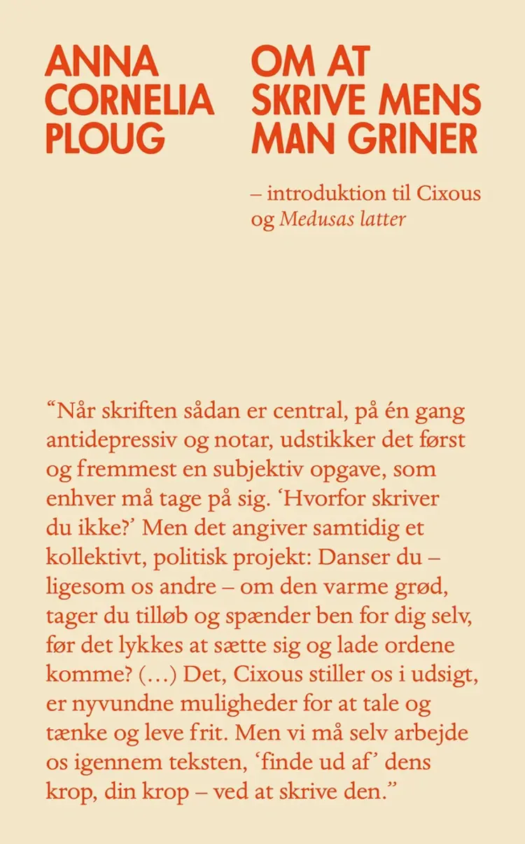 Om at skrive mens man griner af Anna Cornelia Ploug