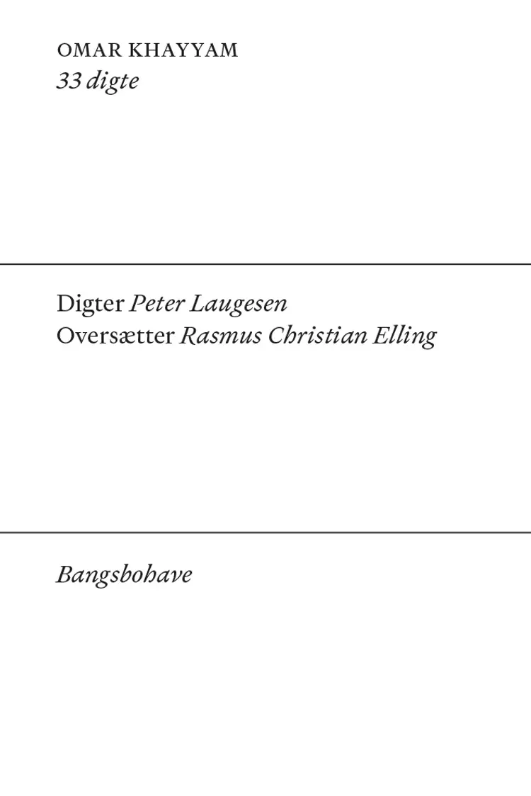 33 digte af Omar Khayyám
