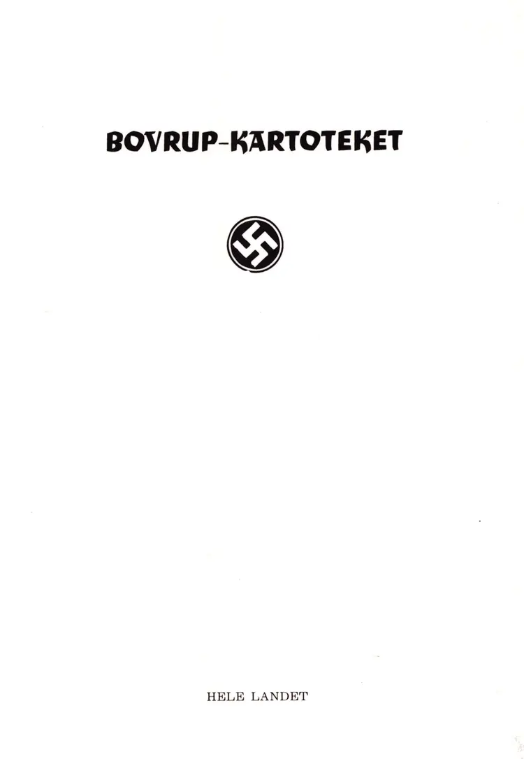 Bovrup Kartoteket af Diverse forfattere Modstandsbevægelsen