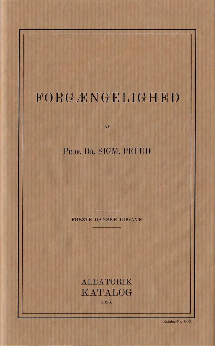 Forgængelighed af Sigmund Freud