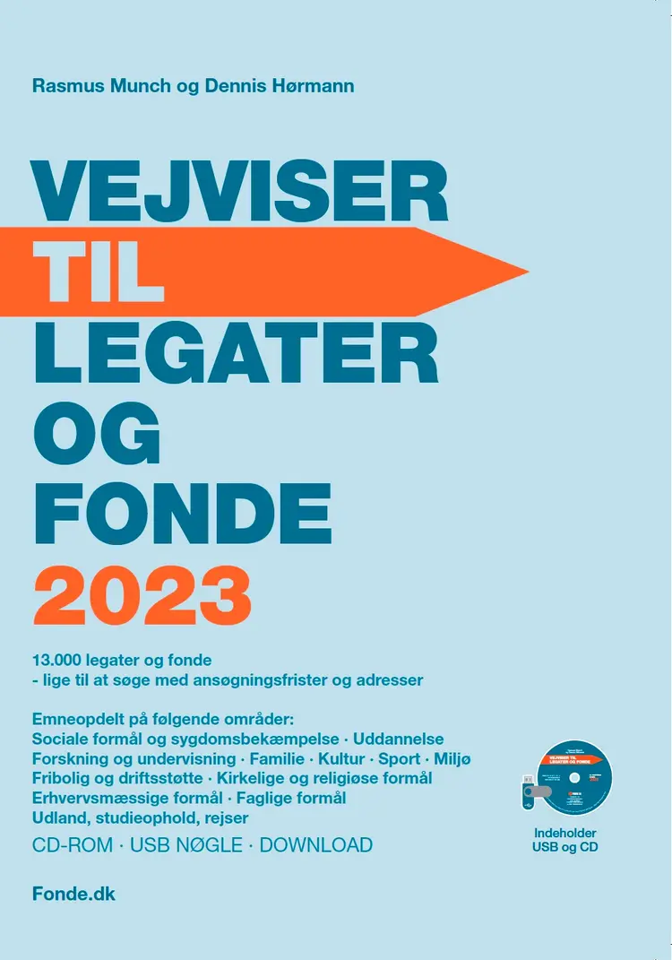 VEJVISER TIL LEGATER OG FONDE 2023 CD-ROM/USB af Rasmus Munch