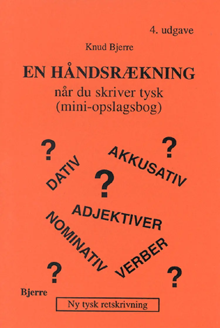 En håndsrækning når du skriver tysk af Knud Bjerre