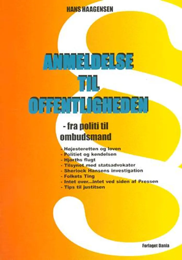 Anmeldelse til offentligheden af Hans Haagensen