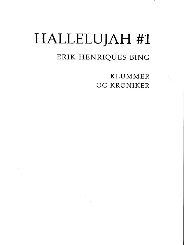 Hallelujah 1 af Erik Henriques Bing