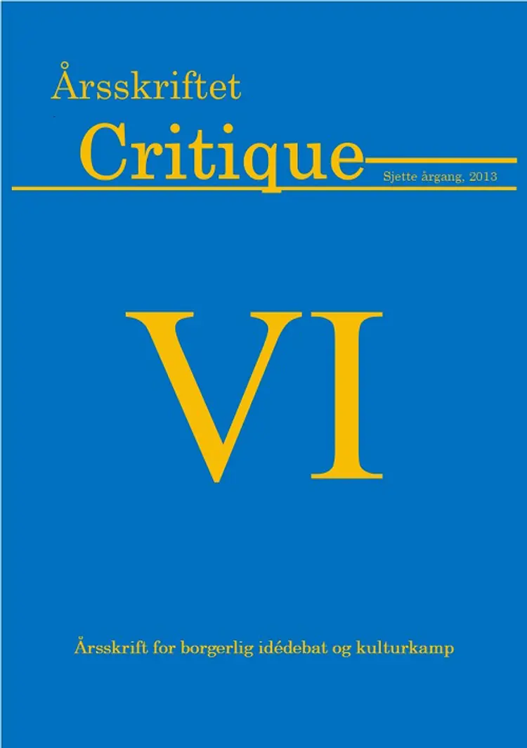 Årsskriftet Critique VI af Rasmus Pedersen