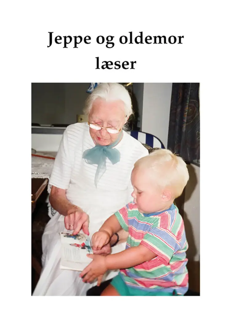 Jeppe og oldemor læser af Birte Overlade