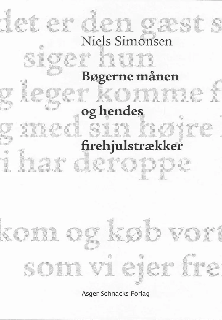 Bøgerne månen og hendes firehjulstrækker af Niels Simonsen