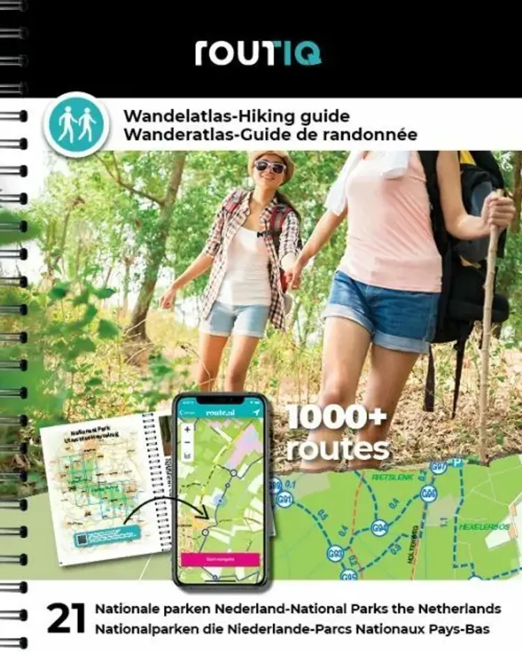 Hiking atlas National Parks in the Nederlands af routiq