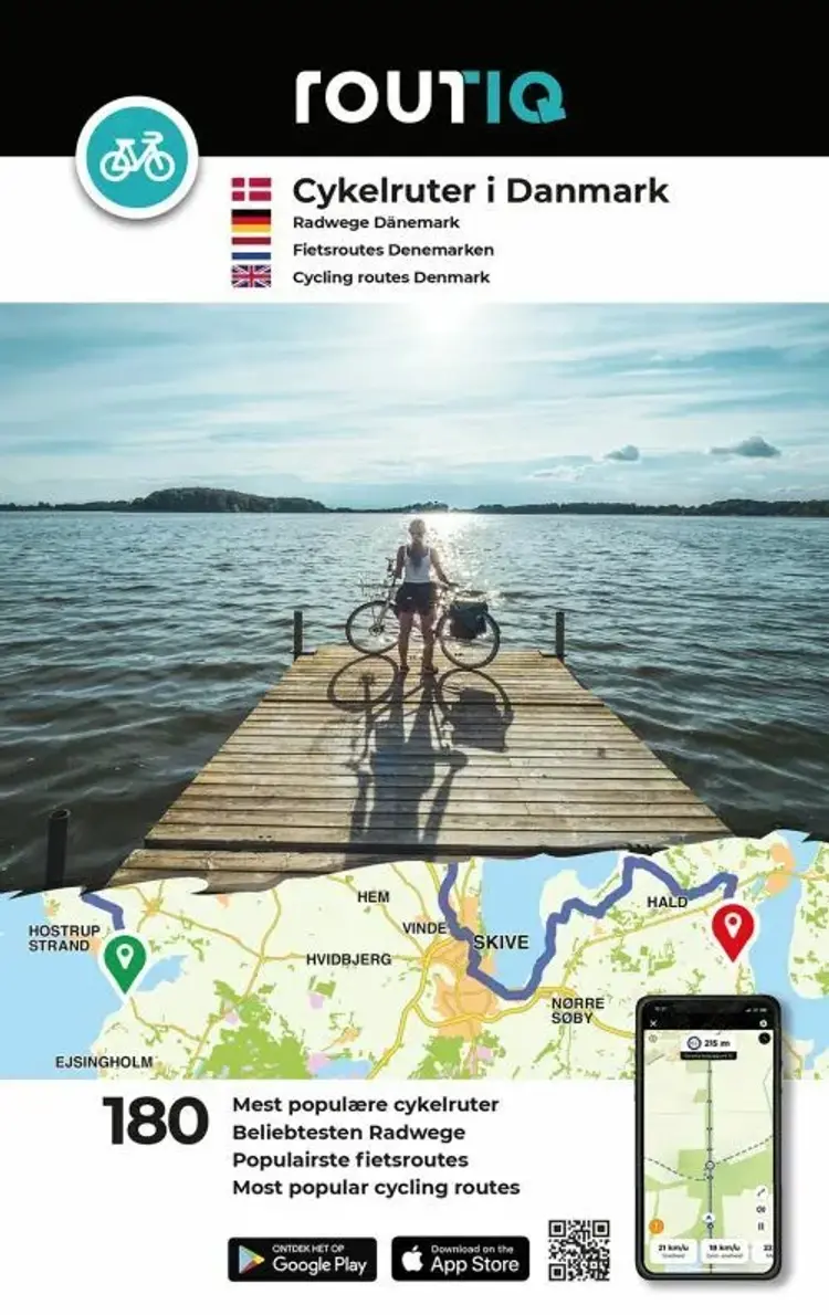 Cykelruter i Danmark: 180 mest populære cykelruter af routiq