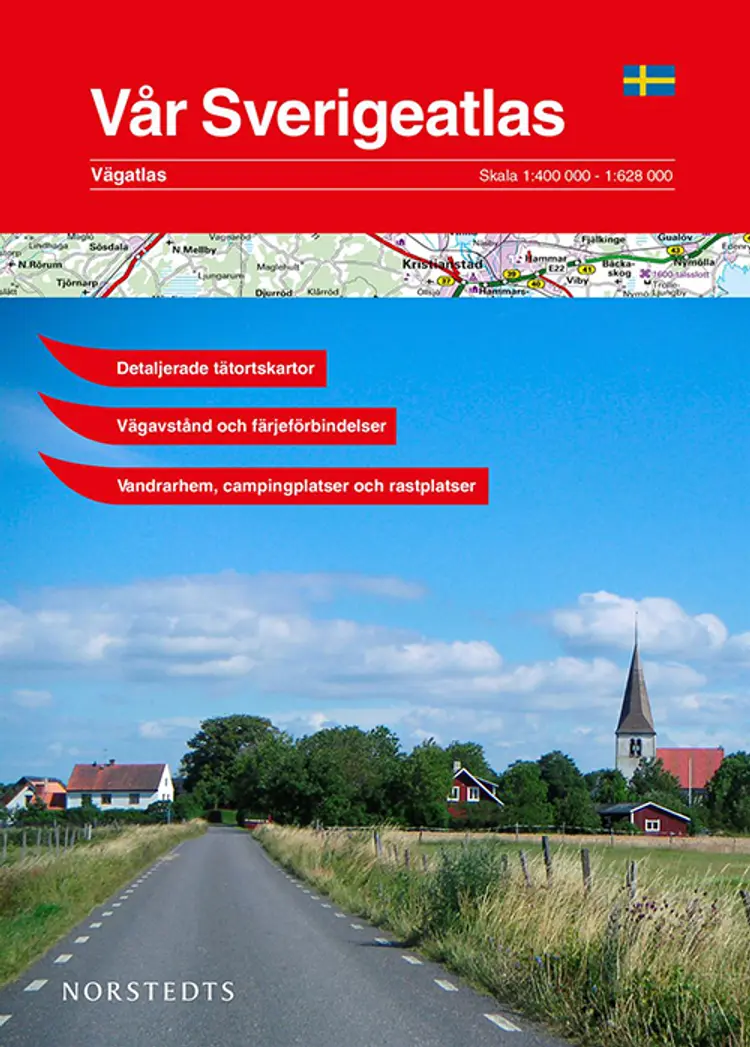 Vår Sverigeatlas : bil- och turistatlas af Norstedts