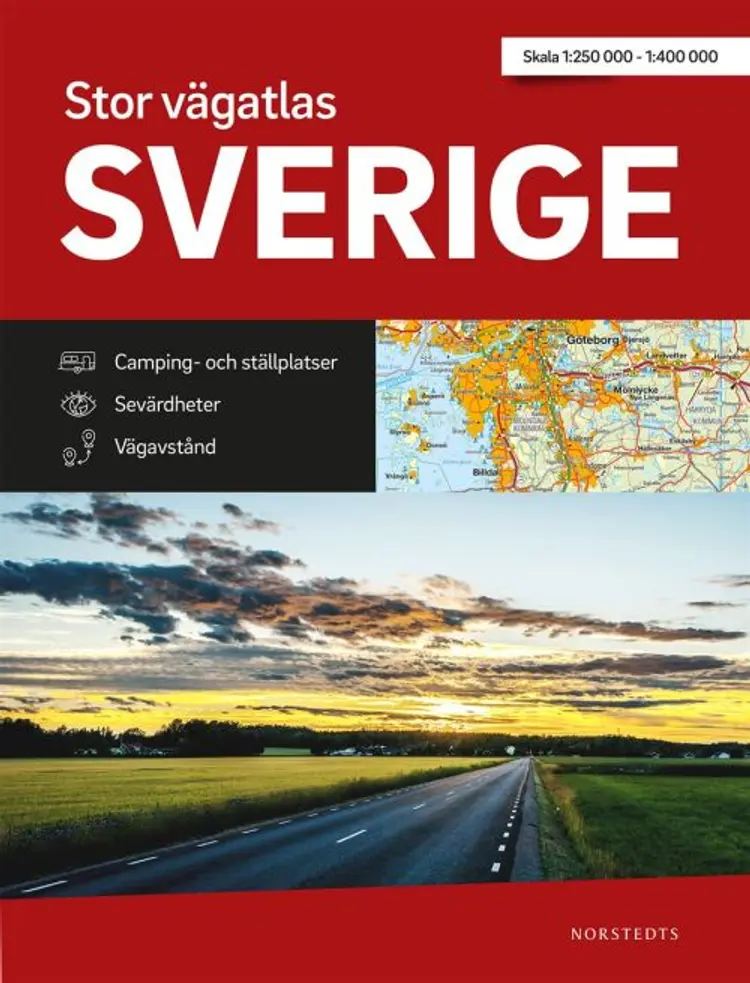 Stor vägatlas Sverige : skala 1:250 000/1:400 000 af Norstedts (utg.)