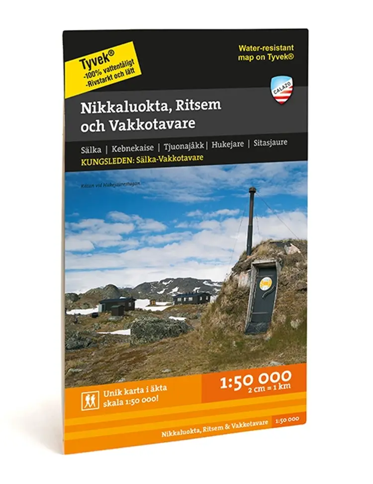 Nikkaluokta, Ritsem och Vakkotavare 1:50.000 af Calazo