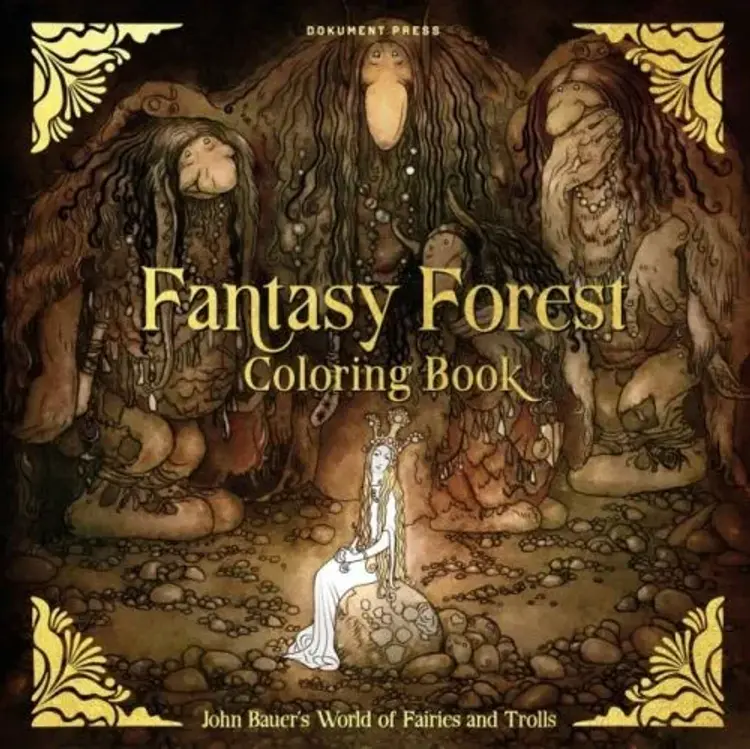 Fantasy forest coloring book: John Bauer's world of fairies and trolls af John Bauer (ill.)