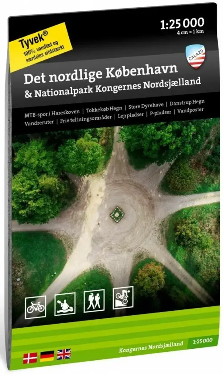 Det nordlige København & Nationalpark Kongernes Nordsjælland 1:25 000 af Calazo