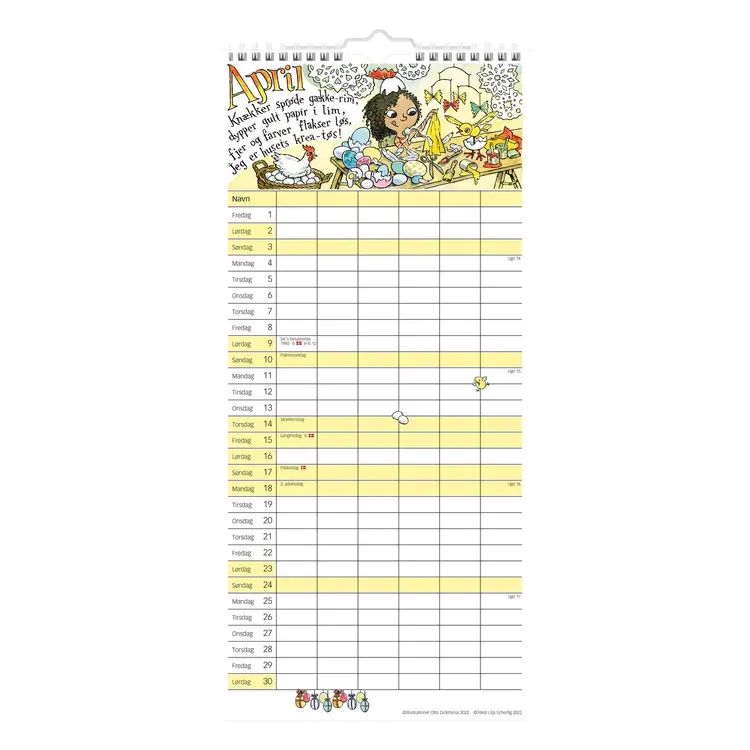 Familiekalender 2022 m/illu. af Otto Dickmeiss