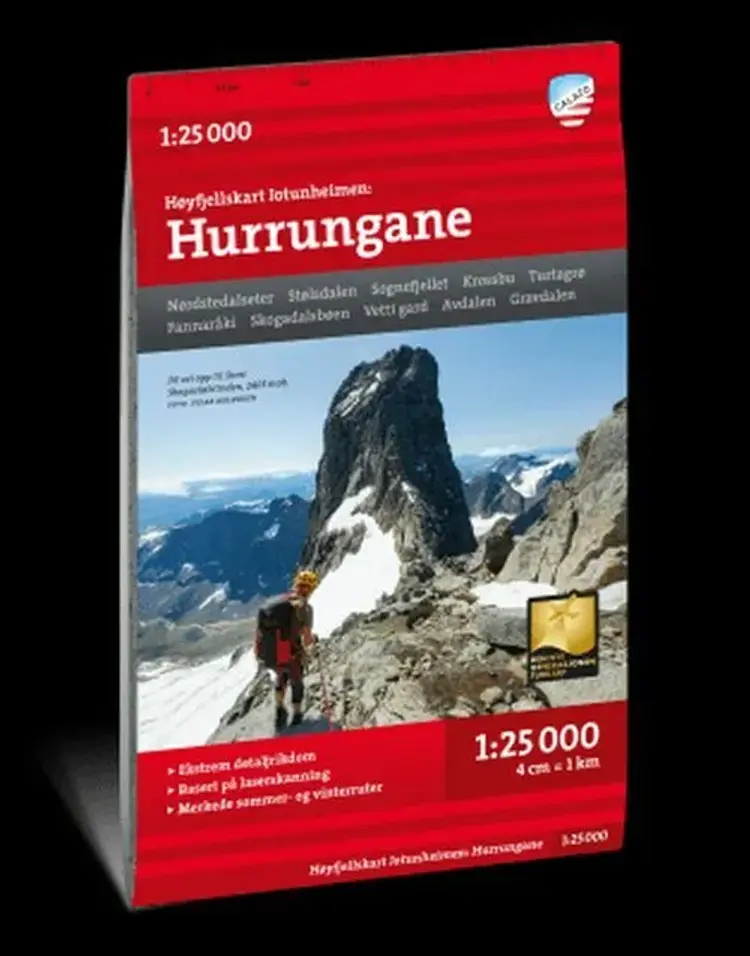 Jotunheimen : Hurrungane 1:25 000 af Calazo