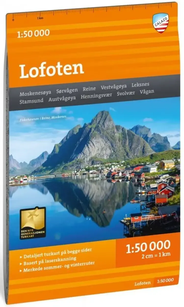 Turkart Lofoten 1:50 000 af Calazo