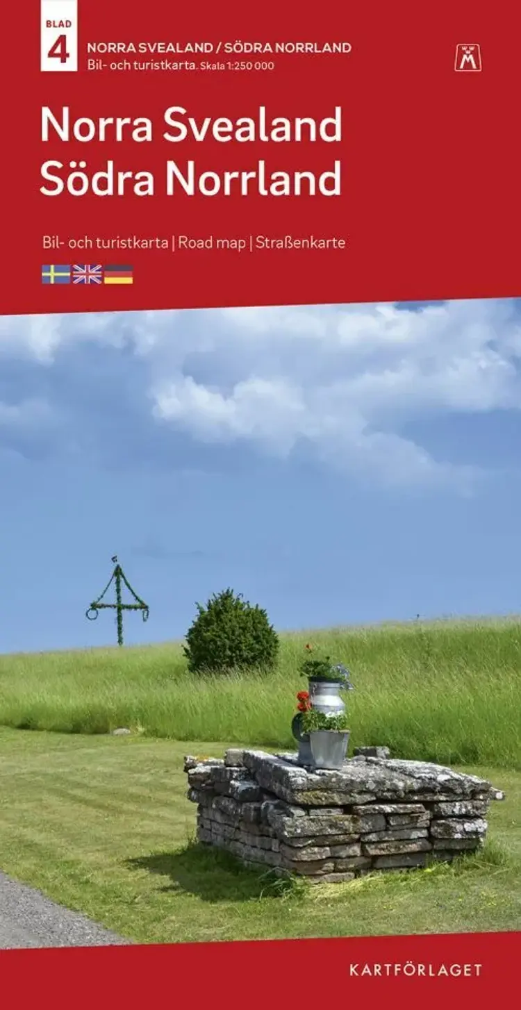 Norra Svealand / Södra Norrland : bil- och turistkarta - road map - Straßenkarte af Norstedts