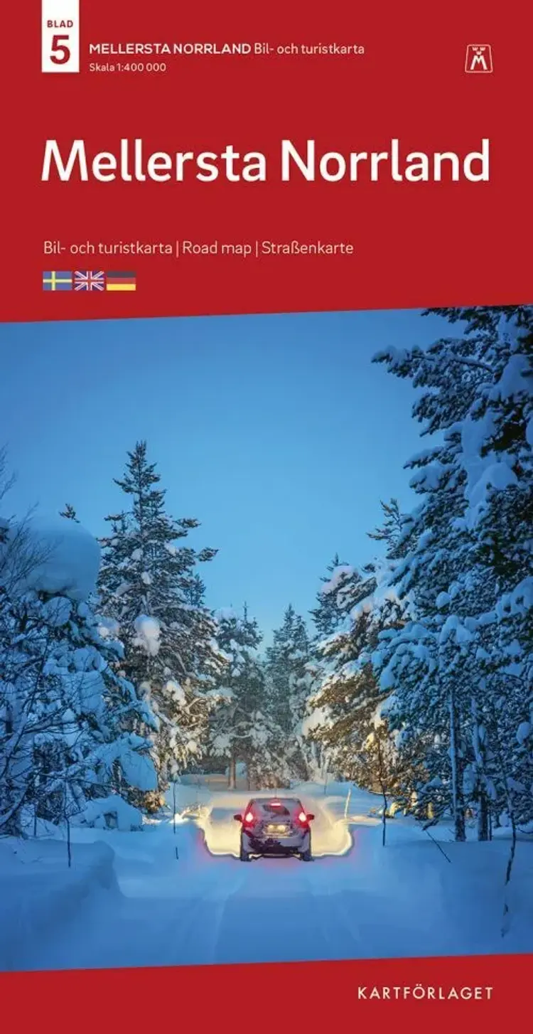 Mellersta Norrland : bil- och turistkarta - road map - Straßenkarte af Norstedts