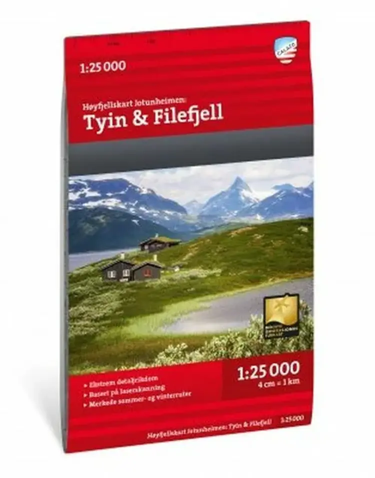 Jotunheimen : Tyin & Filefjell 1:25.000 af Calazo