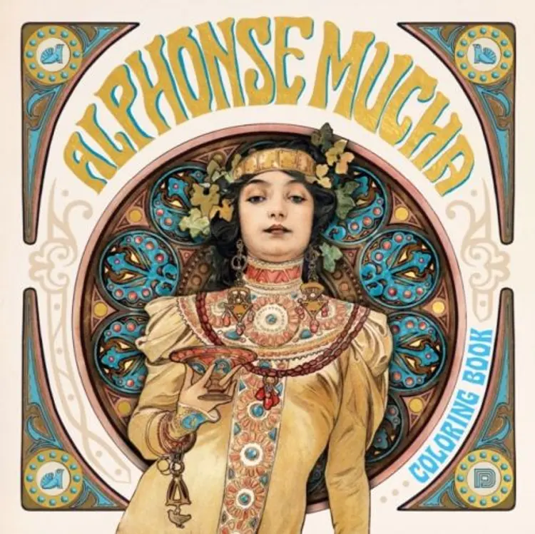Alphonse Mucha coloring book af Alphonse Mucha