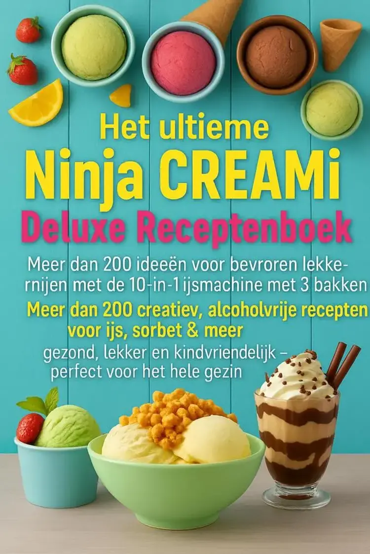 Het ultieme Ninja CREAMi Deluxe Receptenboek – meer dan 200 ideeën voor bevroren lekkernijen met de 10-in-1 ijsmachine met 3 bakken af Marie Leckerbissen