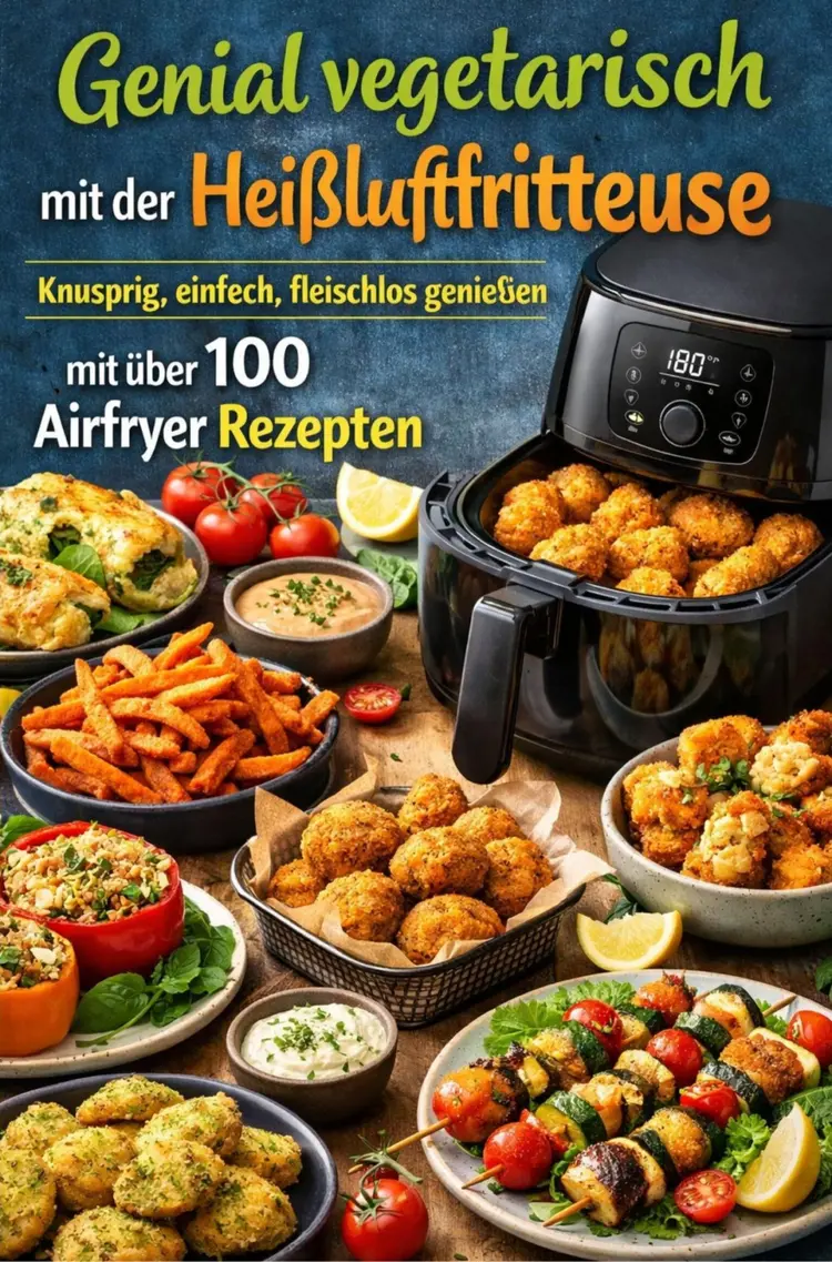 Genial vegetarisch mit der Heißluftfritteuse – Knusprig, einfach, fleischlos genießen mit über 100 Airfryer Rezepten af Karine Hans