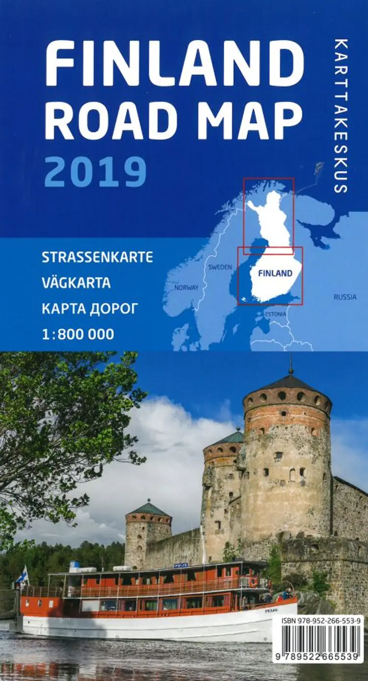 Autoilijan tiekartta Suomi 2019 : vägkarta = Strassenkarte = road map af Karttakeskus