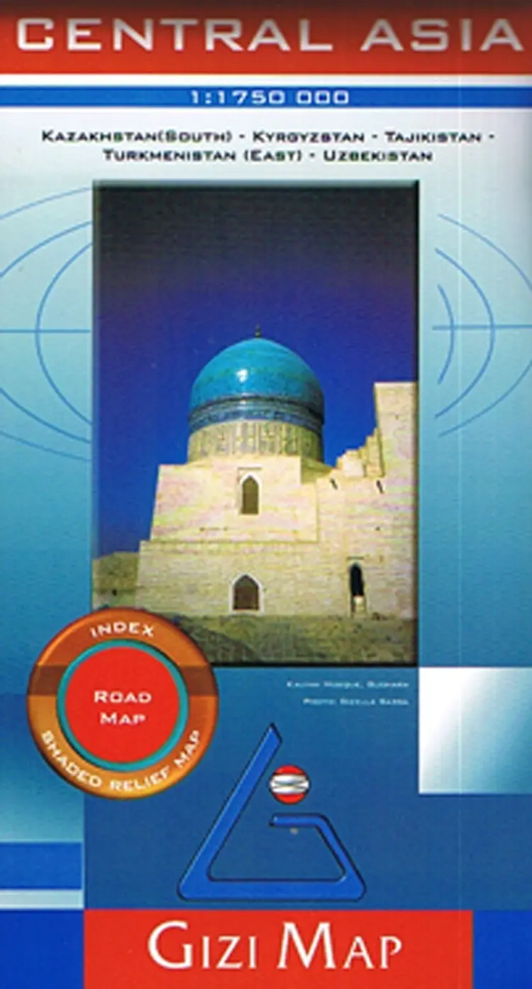 Central Asia: Kazakhstan (south), Kyrgyzstan, Tajikistan, Turkmenistan (east), Uzbekistan af Gizi Map